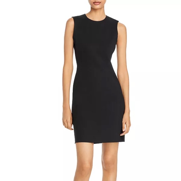 NWT Theory Wrap-Effect Shift Dress in Good Wool 00 - Picture 2 of 13